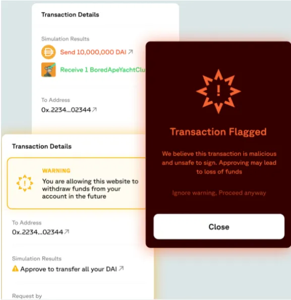 Screenshot of blowfish UI